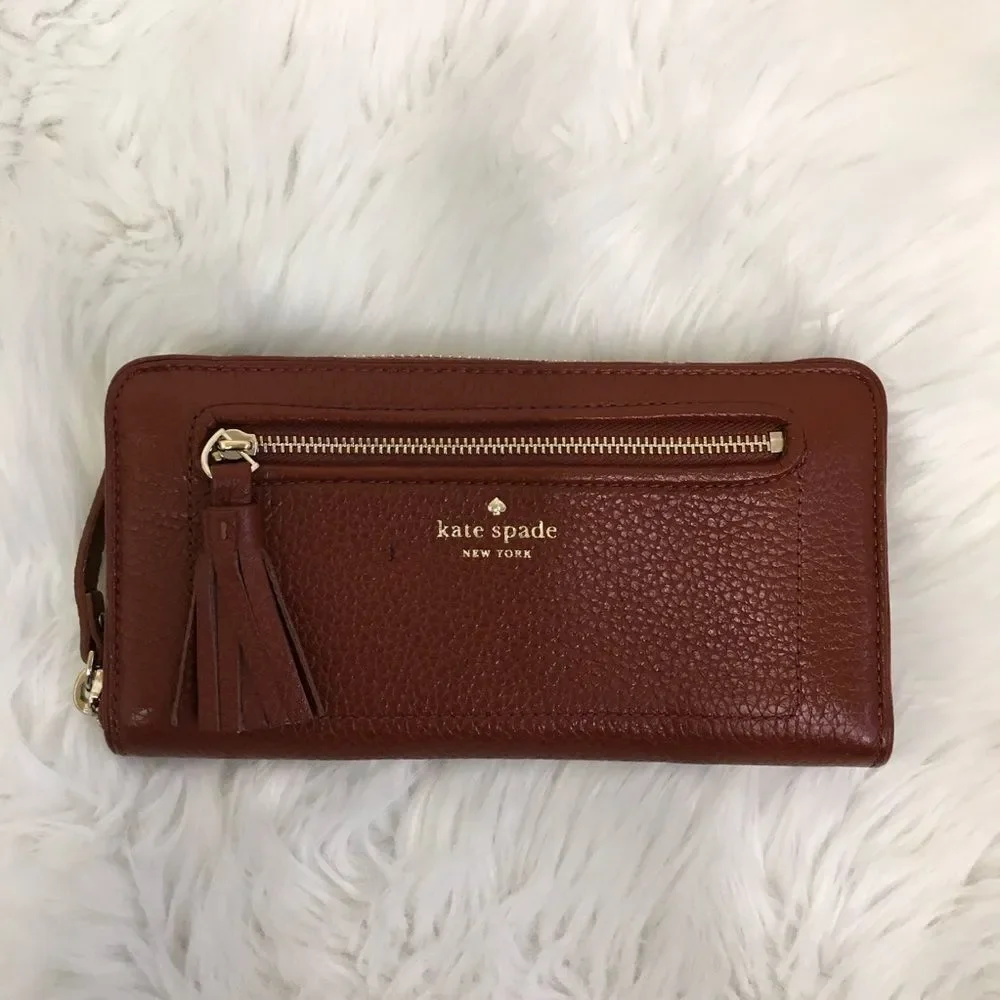 NEW Kate Spade Maroon Chester Street Neda Leather Wallet